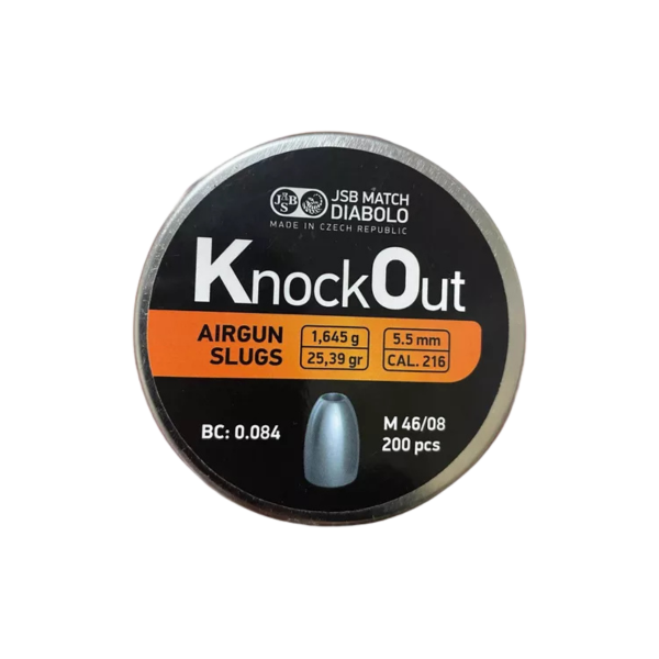 Chumbinho Knock Out 25,39Gr / 1,645g JSB 200Un Cal .216 / 5.5mm