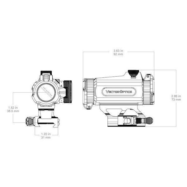 Red Dot Vector Optics Maverick 1x25 GEN 2 com Sensor de Movimento
